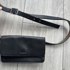 DKNY pebble faux leather black