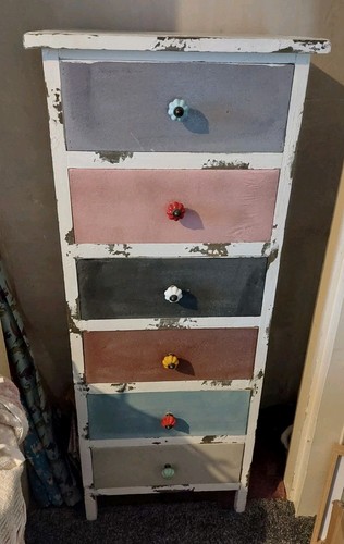 Vintage style tallboy chest - , of