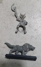 Warhammer Hobgoblin Wolf Rider Big Boss Command Chaos Dwarf Metal Rare OOP