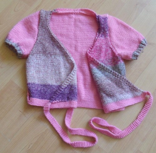 Hand knitted girls ballet - girls, wrap
