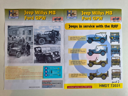 Jeeps service with raf - 1:72,