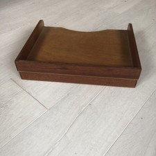 Vintage Wooden filing Tray A4 File Holder  Desk Storage Tray Stackable