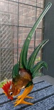 Murano Style Glass Chicken Cockerill Rooster Figurine 