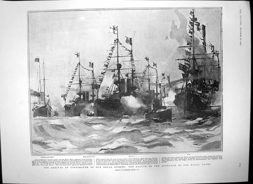 Old antique print royal - old,