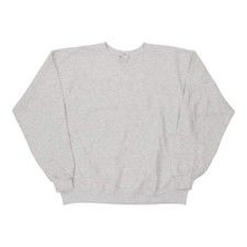 Blank Hanes Sweatshirt - Large Grey Cotton Blend