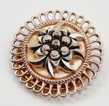 Beautiful Vintage Flowers Bouquet Centre Scarf Clip Ring /Brooch/Broche/ E45.