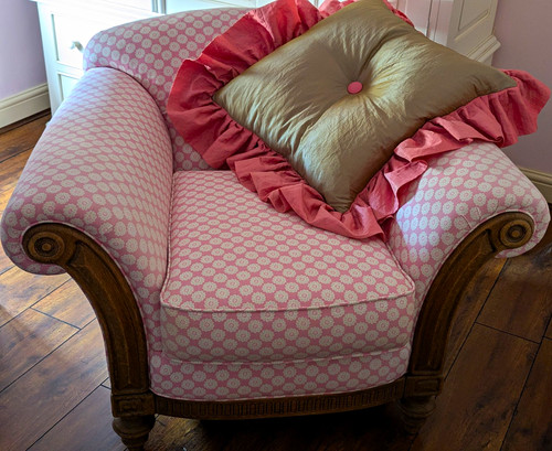 Pink floral fabric - pink,