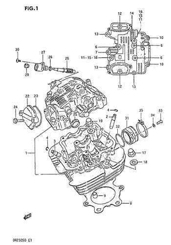 Suzuki genuine head - head, vl800