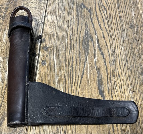 Vintage leather saddle case - vintage,