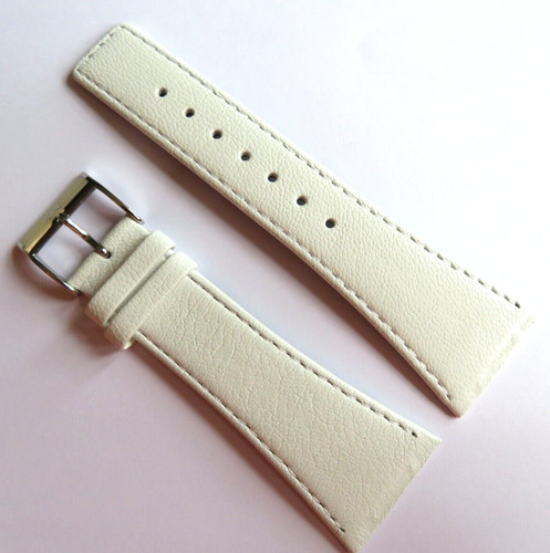 Watch strap leather white - strap,