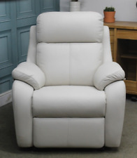 G PLAN KINGSBURY ELECTRIC LIFT & RISE CHAIR IN CAMBRIDGE CHALK LEATHER RRP £2380