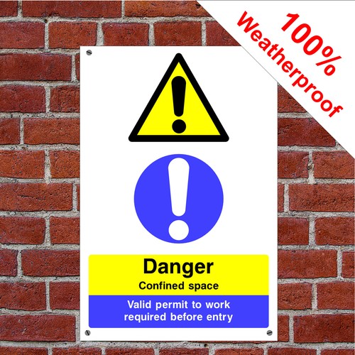 Danger confined space - , sign