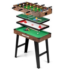 Power Play 4 in 1 Stand Up Games Table Football Air Hockey Pool Table Tennis Set