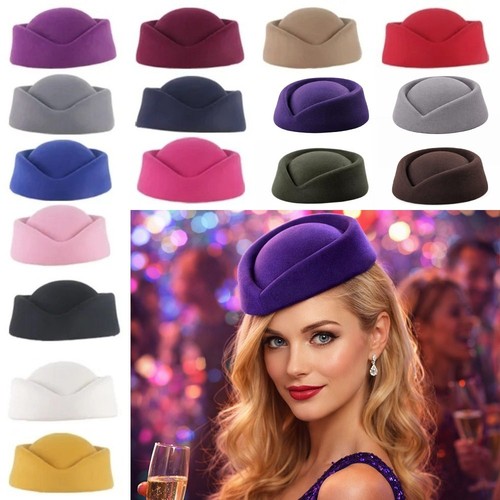 Solid stewardess hat - solid,