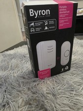 Byron Wireless Battery-Powered Door Chime Kit White