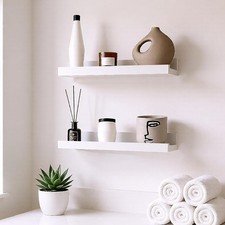 White Floating Shelves for