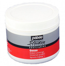 PEBEO STUDIO WHITE GESSO ARTIST ACRYLIC OIL PAINT CANVAS PRIMER BASE COAT 500ML