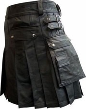 Men's 100% Cow Leather Pleated