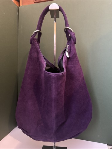 Purple italian suede borse - borse, in