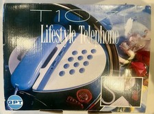 Vintage 1980s GPT T1071 Lifestyle Telephone by GEC - White & Taupe - BNIB