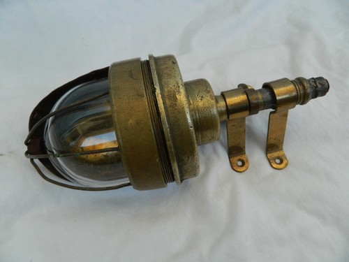 Ww2 brass ships lamp passage - brass, /