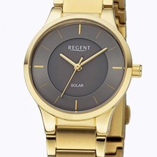 Regent BA-730 Stainless Steel Solar Women's Watch Seiko - Plant 28mm 5 BAR Wr