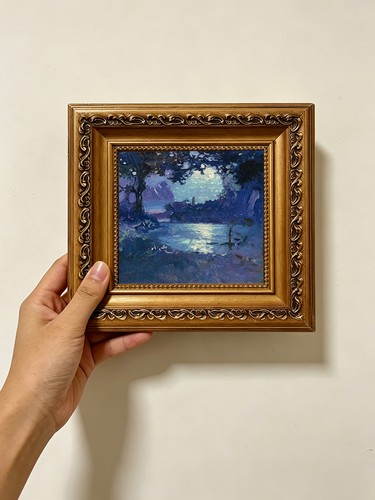 Blue tonal lake - blue,