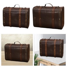 Wooden vintage style suitcase - wooden,