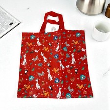 Tesco Disney 100 Dogs Cats Christmas Tote Bag Lady Tramp Dalmatian Red New 2023