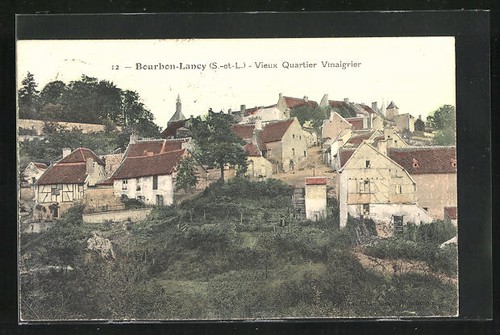 Old postcard bourbon lancy - old,