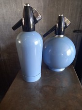 Vintage Sparklets Syphon Bottles In Stunning Blue.