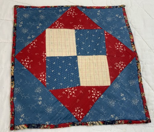 Antique patchwork quilt - patchwork, table