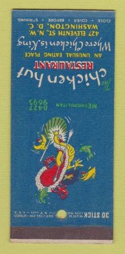 Matchbook cover chicken hut - cover,