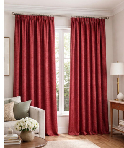 Dark red chenille - red, 46"