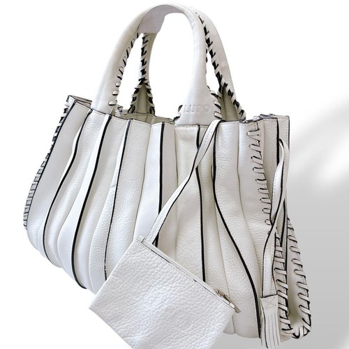 Lupo leather tote bag white - lupo,
