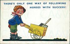 Following Horses With Success Manure Collection 1934 Bamforth Comic 2813