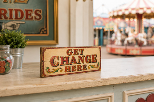 Fairground sign get change - fairground,