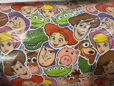 Bulk Roll Disney Fabric Toy Story Characters 100% Cotton 110cm Wide 151m Long