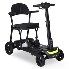 NEW MobilityPlus+ Stealth Lightweight Folding Mobility Scooter Travel Portable