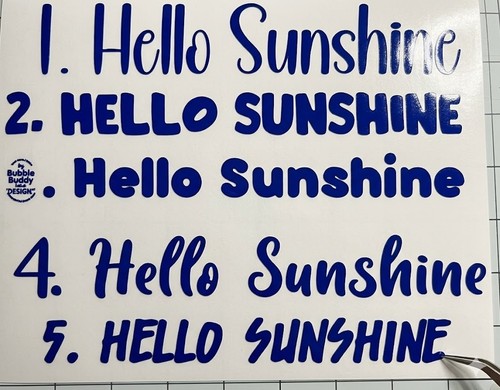 Hello sunshine vinyl decal - hello,