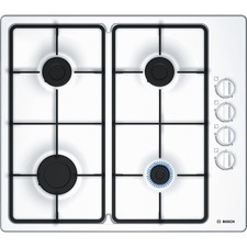 329) BOSCH PBP6B2B60 58cm 4 Burner Gas Hob White