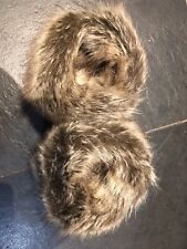 Helen Moore Grey Faux Fur Wrist Cuffs Or Hand Warmers New