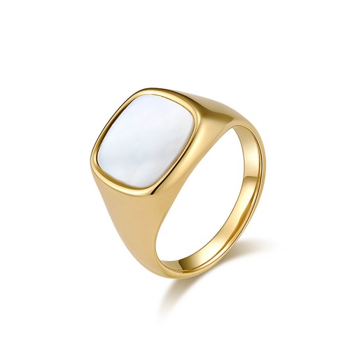 Women men chunky signet ring - chunky,