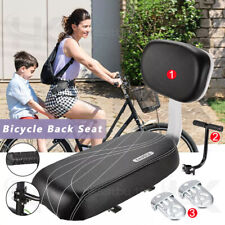 Child Bike Back Seat Bicycle Rear Seat Cushion Safety Saddle w/ Armrest & Pedals