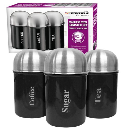 3pc 4pc canister set stainless - 3pc,