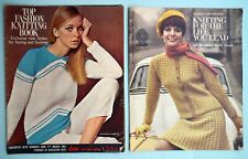 Vintage 1960s knitting patterns original women mod fashions dress suit Twiggy ?