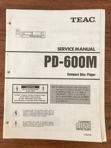 Teac 600m player - cd, service