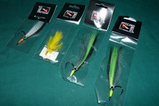 4 Fulling mill saltwater flies new in packets Flashy Prof &Bass popper