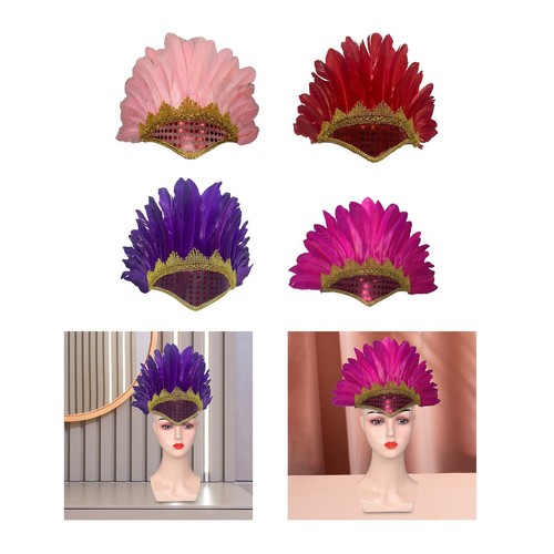 Feather headdress hair - hair, band