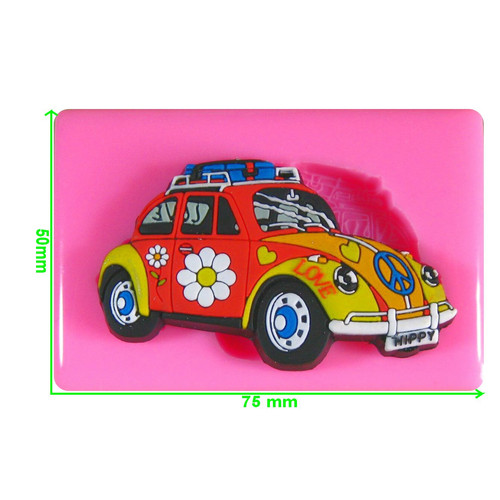 Flower power hippy beetle - power, vw